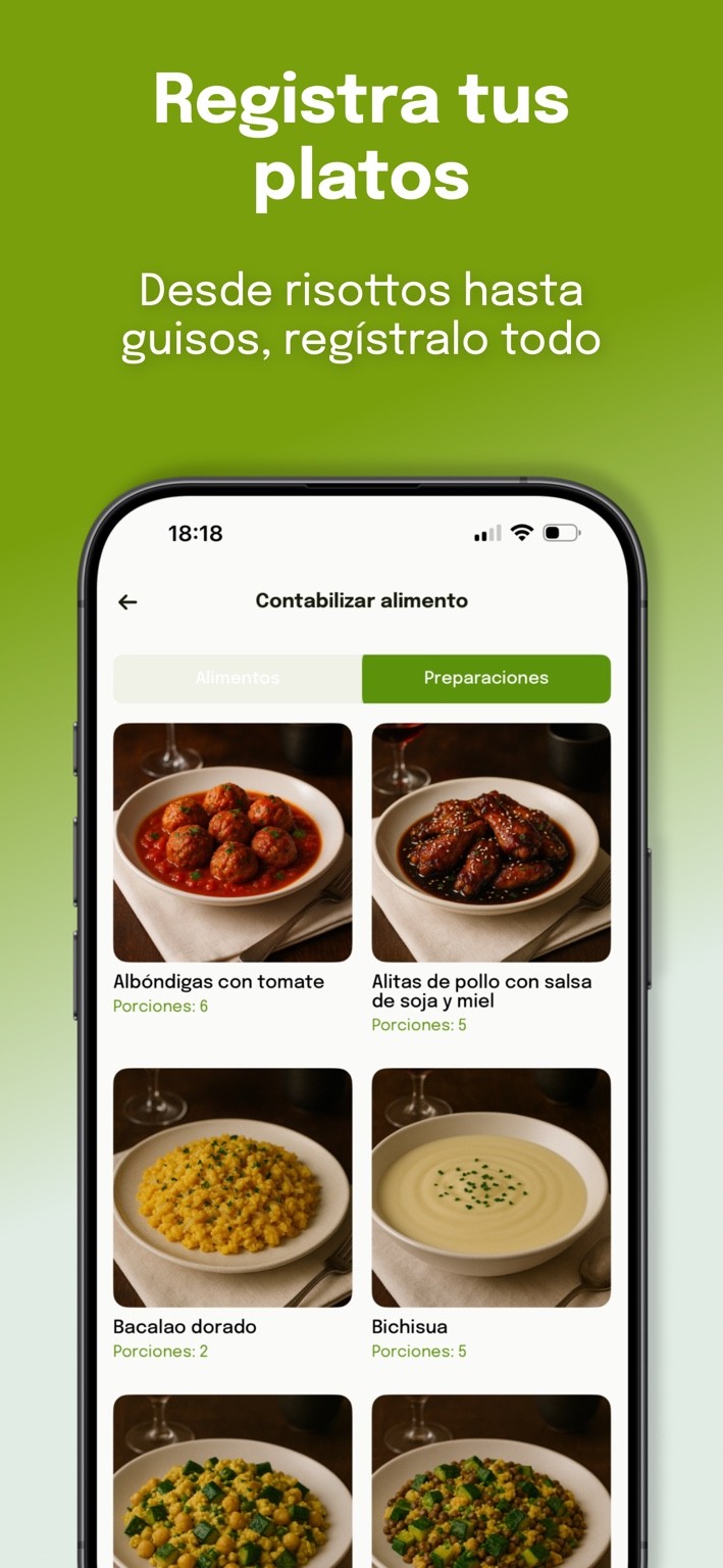 Kalories — Información nutricional